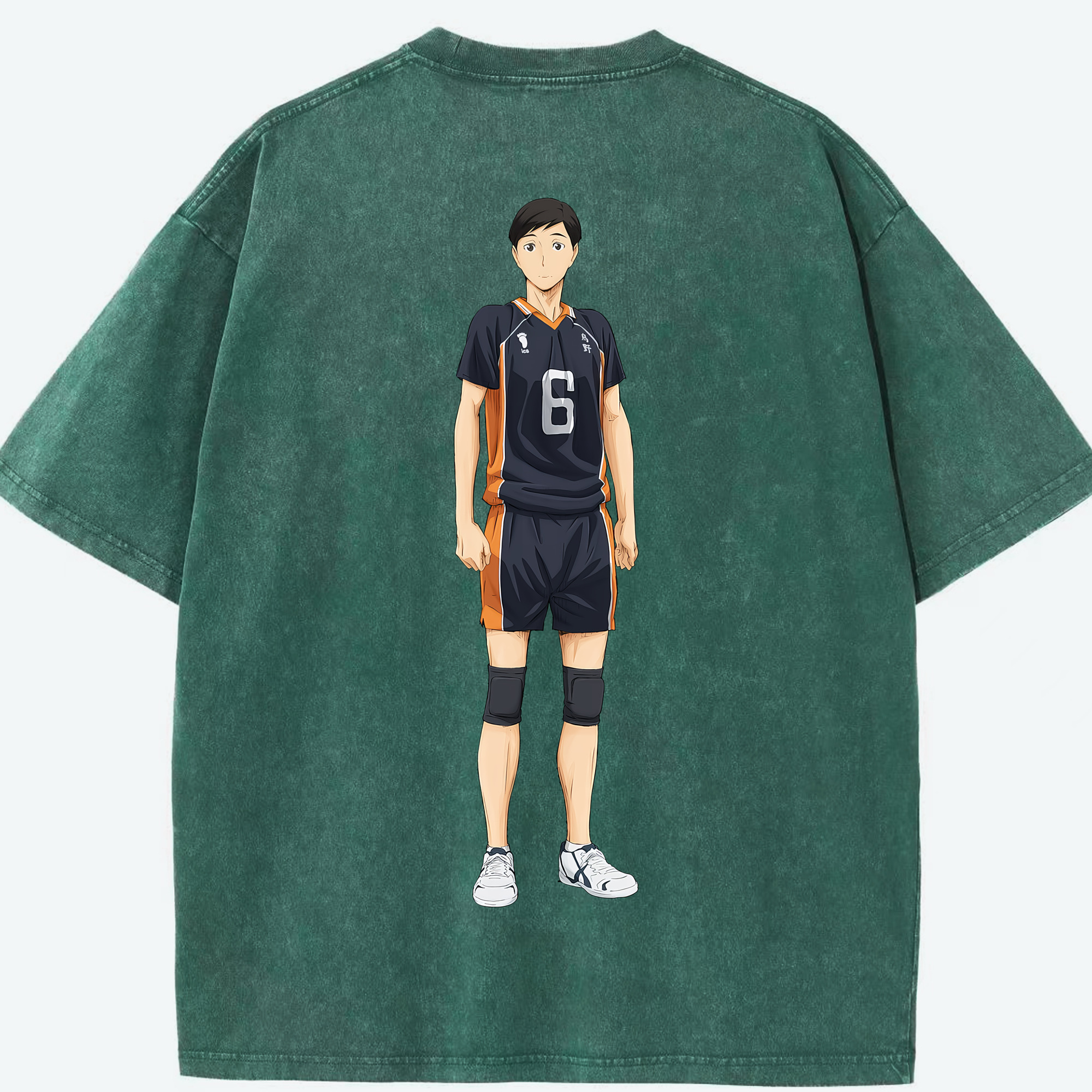 （画像用） ハイキュー!! Haikyu!! 綿100% ヴィンテージ風 半袖Tシャツ（背面プリント）